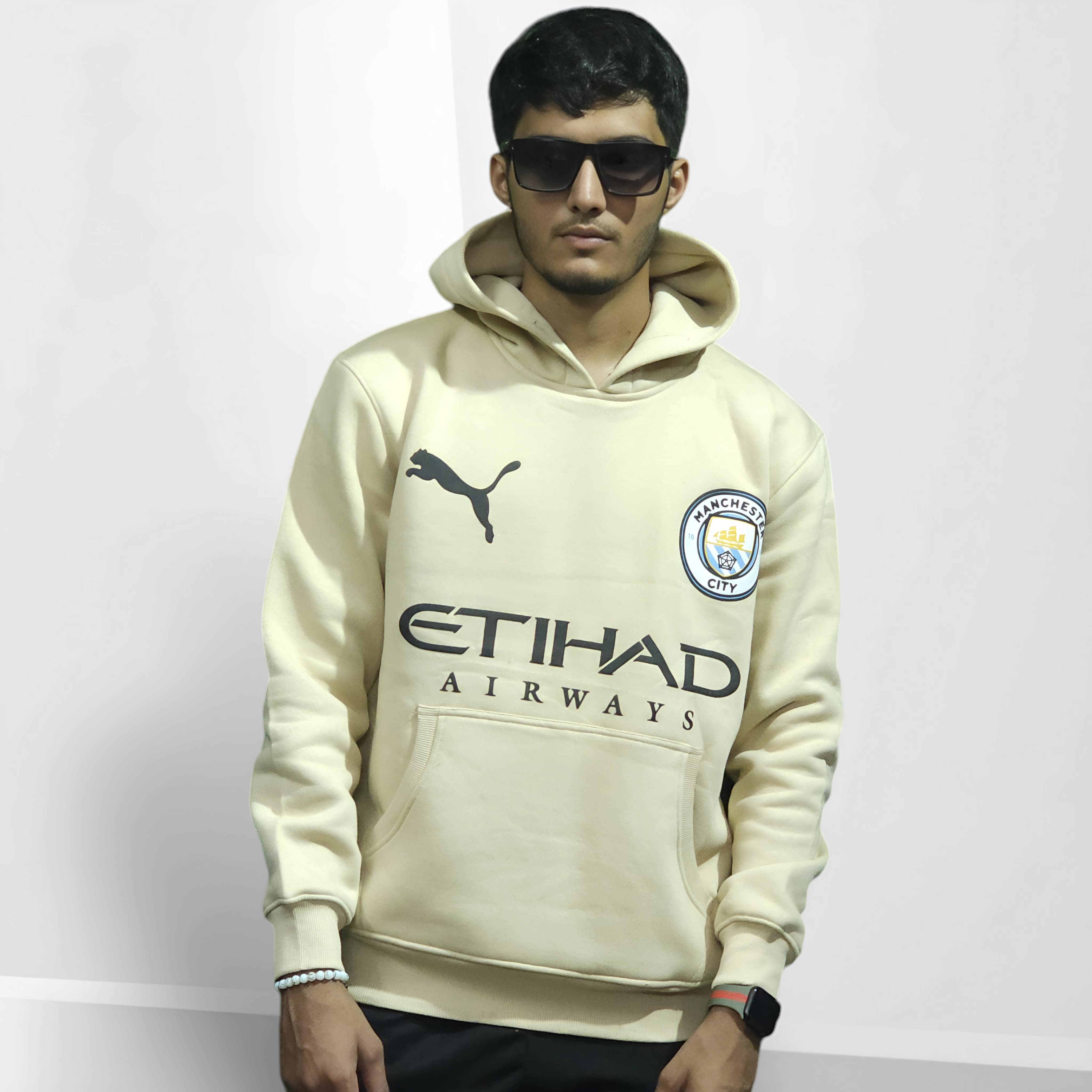 Manchester City Cream Hoodie