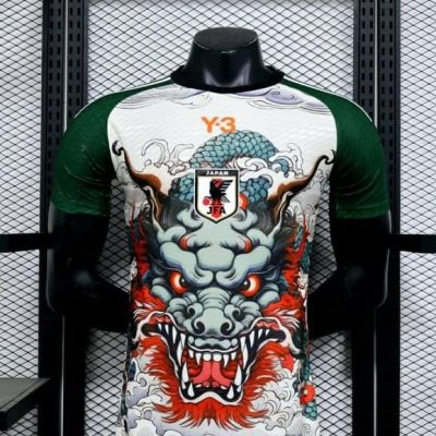 Japan X Y-3 Green/White Dragon Jersey 2024/25 – Player Edition