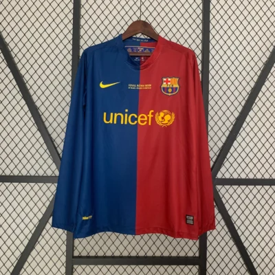Barcelona Home Retro Full Sleeve Jersey 08/09 – Player Version