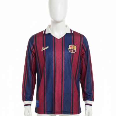 Barcelona Polo Home Full Sleeve Jersey 2025/26 – Player Version