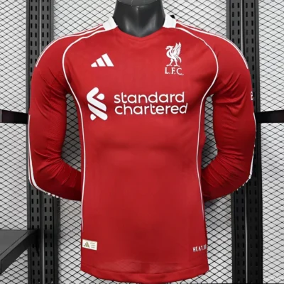 Liverpool Home Full Sleeve Jersey 2025/26 – Player Version